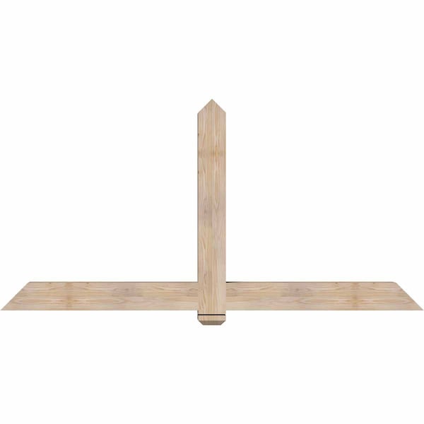 Ekena Millwork Eugene Smooth Timber Gable Bracket, Douglas Fir, 84"W x 42"H x 5 1/2"D x 5 1/2"F, 12/12 Pitch GBW084X42X0606EUG00SDF - main